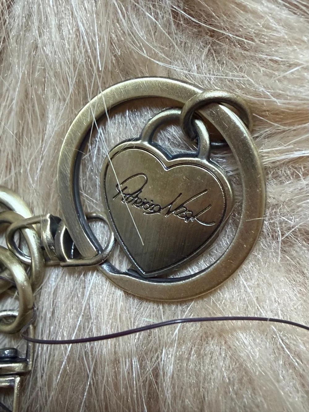 NWT High End Patricia Nash Green Leather Rose Keychain Bag Charm